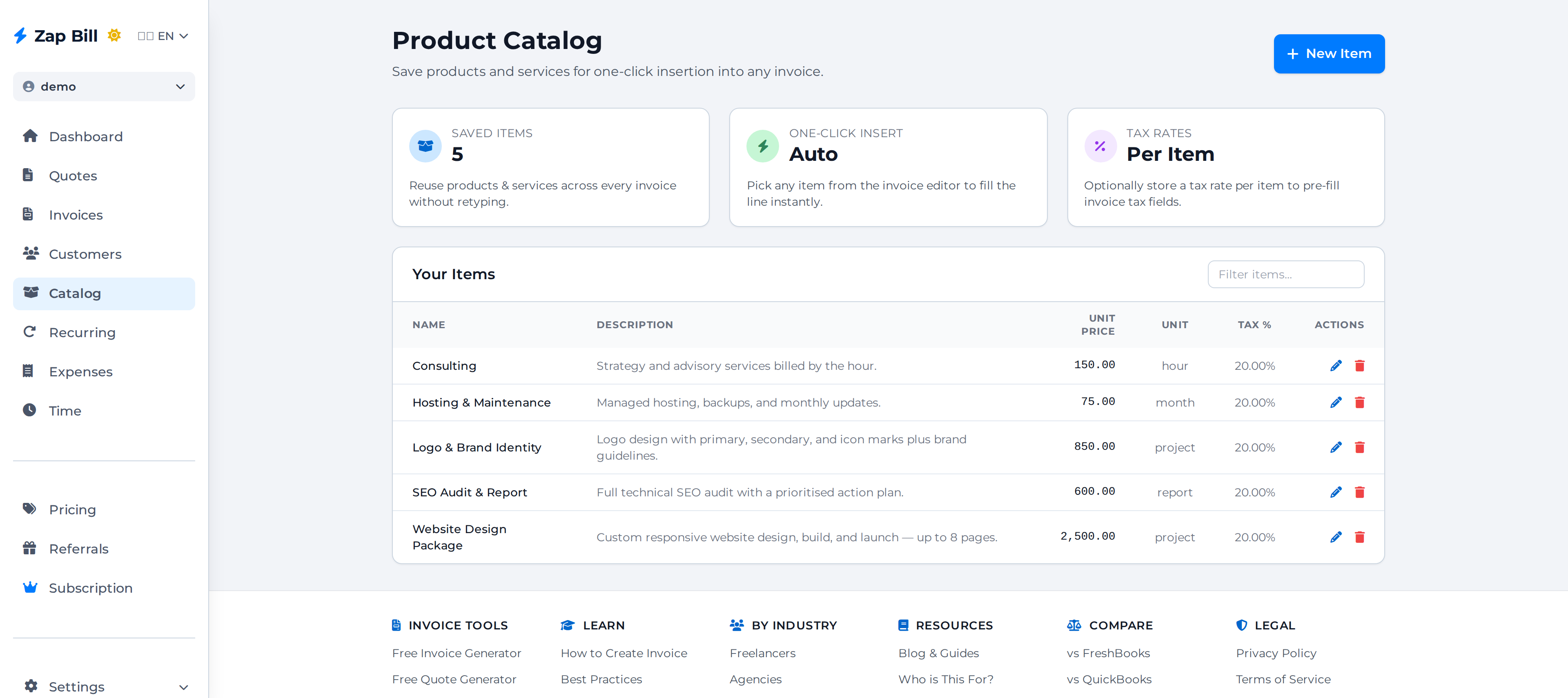 How to Use the Product Catalog
