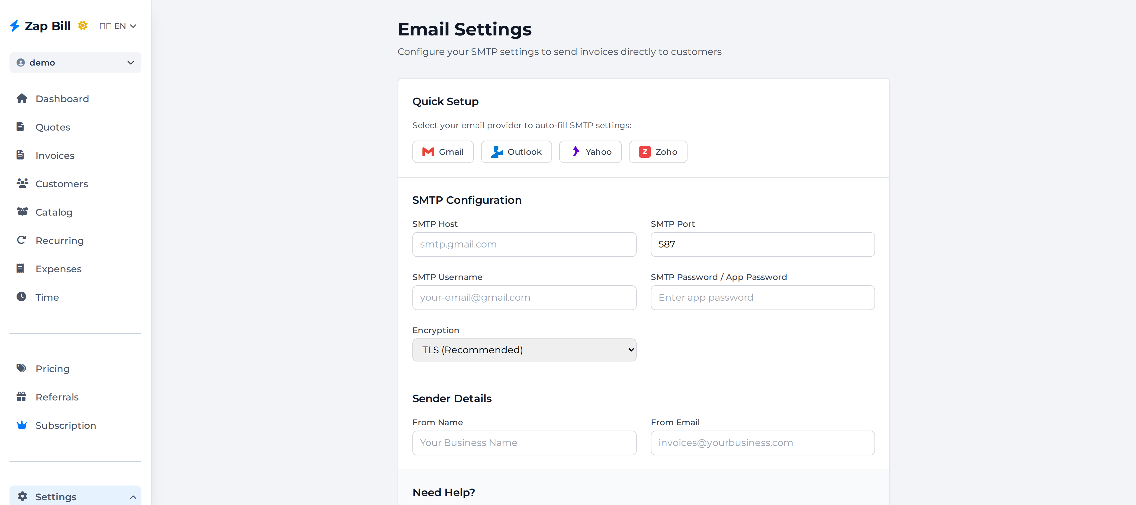 How to Configure Email Settings